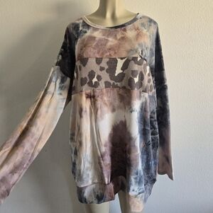 Sale🔥🔥Leopard Print Tie-Dye Women's Top